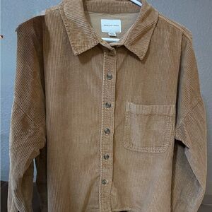 American Eagle Light Brown Corduroy Shirt Jacket